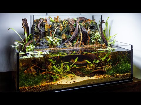 DIY Waterfalls Terrarium Bog Filter for Nano Fish Tank