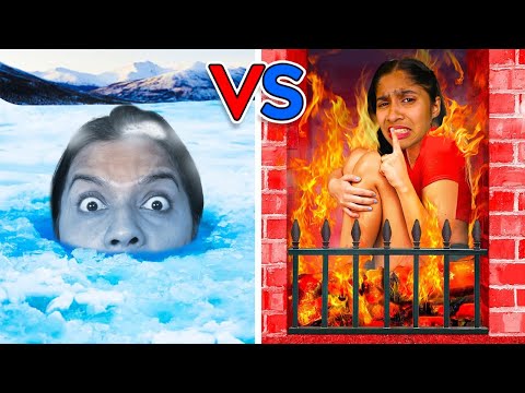 Extreme Hot vs Cold Challenge! Who Will Survive?