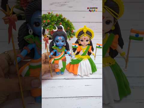 Tricolour Cute AI Shiv Parvati Idols Making With Super Clay🕉️🕉️ Making Of Lord Shiva,Mata Parvati🙏🙏