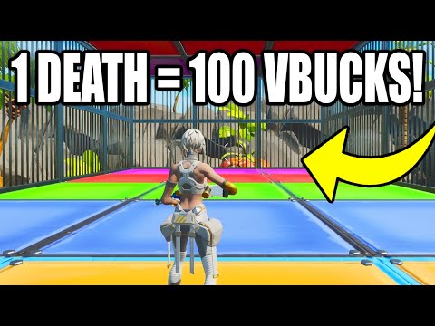 1 DEATH = 100 VBUCKS CHALLENGE! Clix Boxfights (Fortnite Creative)