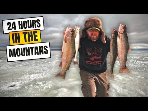 24 hours Slamming trout in the Colorado Mountains || ICE CAMPING