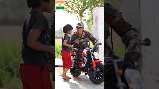 Fauji maa or Beti ka motorcycle 😍 Woman soldier family #shorts #army #maa #trending