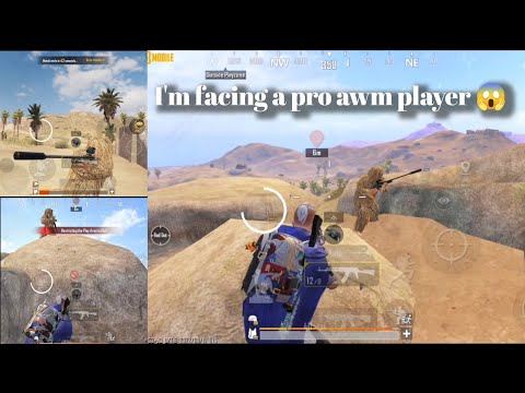 I'm facing a pro Awm sniper player!!!🙀 (solo v squad) | pubg mobile.