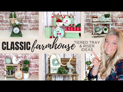 Modern Farmhouse DIY Decor | Tiered Trays & Riser Ideas