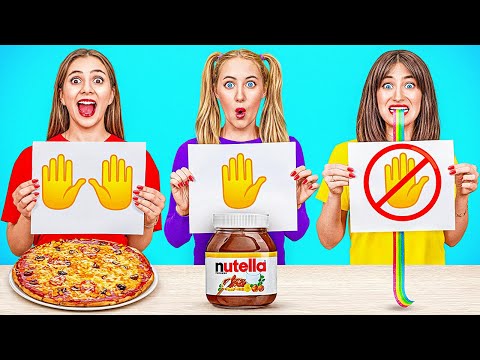 NEW 123GO! No Hands vs One Hand vs Two Hands Eating Challenge 🖐️ Funny Tricks!