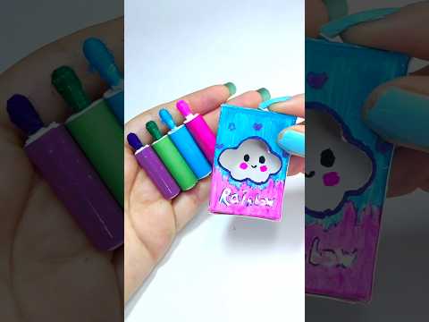 Cute DIY Mini stationery markers 🖍️ #cute #diy #craft #shorts #papercraft