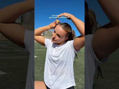 Double braid soccer hair tutorial #soccer #soccerplayer #hairgoals #hairtutorial