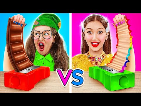 CHOCOLATE VS REAL FOOD CHALLENGE 🍫 Funny Pranks and Awesome Kitchen Gadgets