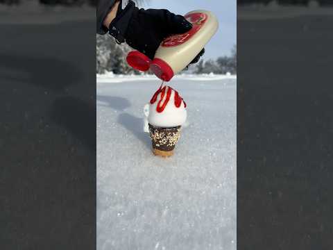 Forbidden snowcone ☃️ #satisfying #snow #nature #beautiful #winter #christmas #oddlysatisfying #diy