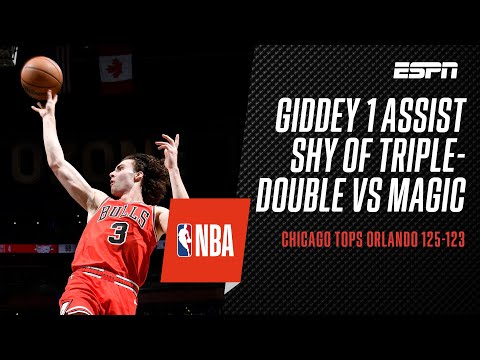 Josh Giddey one assist shy of big triple-double in Bulls' win over #Magic | #NBA