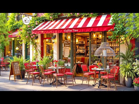 Happy March Jazz ~ Outdoor Coffee Shop Ambience on Spring Morning with Bossa Nova Music for Relaxing