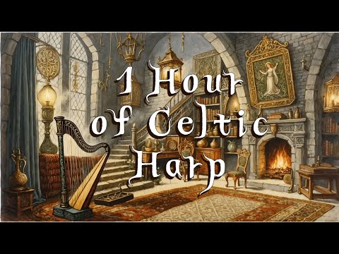 Castle Harp Ambience | Celtic Harp Relaxation Music | Peaceful Harp Music | Background Music