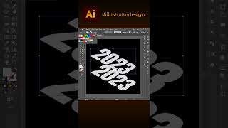 3D 2023 Text Design In Illustrator/Blend Tool Tricks #textdesign #illustrator #shorts #illustration