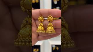 22k gold temple jhumka design