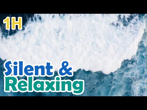 long Relaxing Screensaver of Ocean Waves top view video loop no sound no music