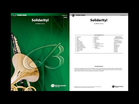 Solidarity!, by William Owens  – Score & Sound