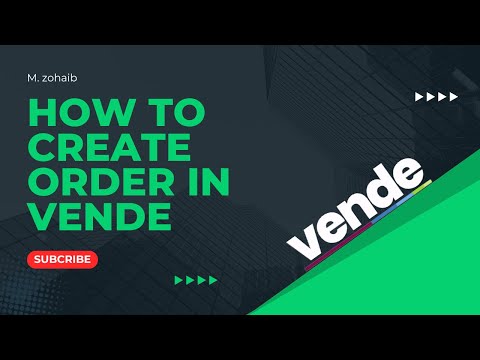 How to create order in Vende | @VendeHelp