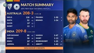 India vs australia T20 match highlights #indvsaus