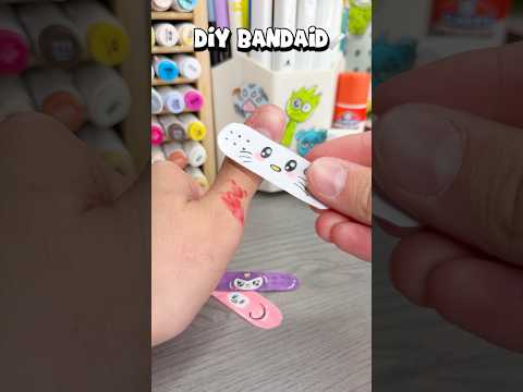 😙DIY Mini Paper band-Aid!? #papercraft #cutecrafts #miniecraft #crafts #craft #diy #sanrio #cute