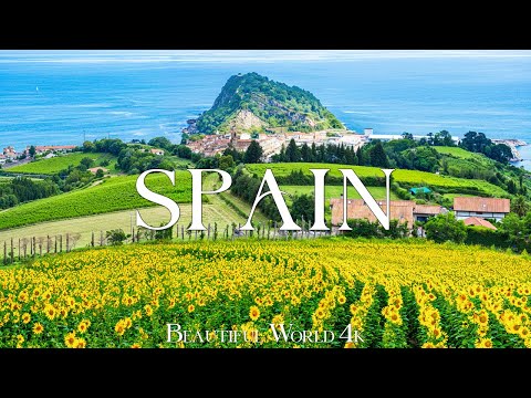 Spain 4K - Explore Almond Blossoms, Lush Vineyards & Sunlit Coastlines - Relaxing Piano Music