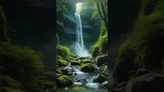 Nature waterfall sounds: Relaxing Music 🎶🎶#WaterfallMagic #NatureEscape #RelaxingWaterfalls