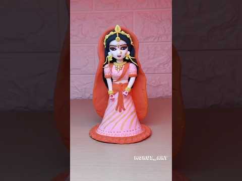 Shivratri Special Parvati Mata idol Making 💖 Har Har Mahadev 🙏 #shivratri #shorts #shivparvati #clay