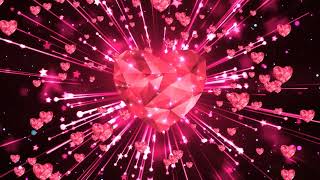 ◉ FREE Simple video wall loops footage HD ◉ Heart Crystal wedding Valentine