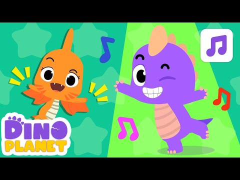 Dance song for kids | ✌️🤘👆 Put your hands in the air | DINO Cartoon Class