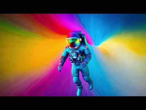 10 Hours 4K HD Screensaver Astronaut traveling through abstract Space