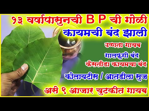 १३ वर्षापासून सुरु असलेली BP ची गोळी या साध्या उपायाने बंद झाली,शरीरातील उष्णता गालफुगी रक्त असुद्धी