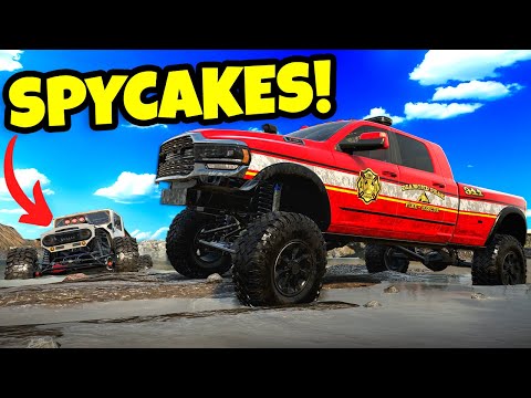 We Used MASSIVE TRUCKS to SAVE Spycakes Car in Snowrunner Mods Multiplayer!