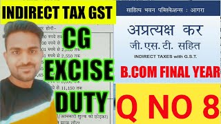 CG EXCISE DUTY INDIRECT TAX GST Q NO8 छत्तीसगढ आबकारी शुल्क Anit/GOPAL saklecha/Malhotra Final yea