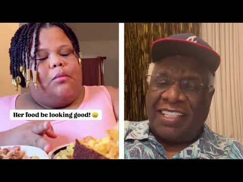 Comedian George Wallace's Reaction to His Adopted Grand Daughter Ashley Soulfood Bowl