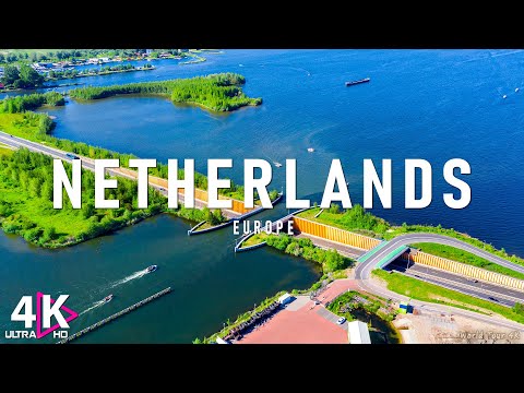 FLYING OVER NETHERLANDS (4K Video UHD) - Peaceful Music With Beautiful Nature Video For Relaxation