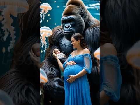 Gentle gorilla journey#viralshort #trendingshort #happy #gorilla #animallover#pregnentwomen