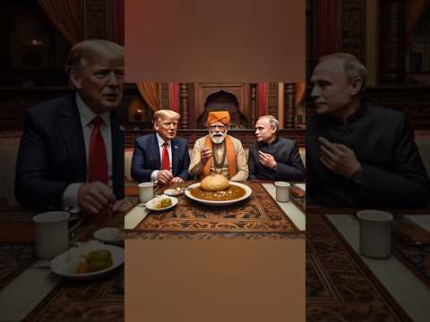 Leaders Trump Modi putin are eating chole bhature in amritsar