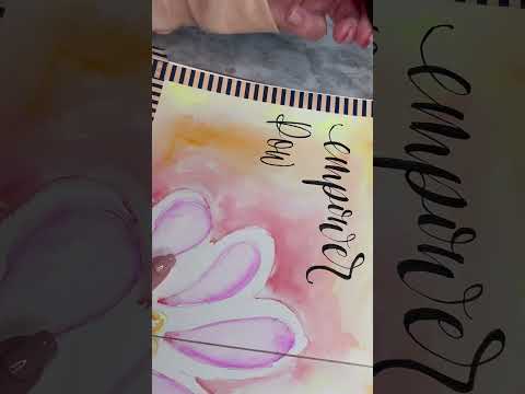 #ytshorts #brushlettering #handlettering #letteringart #journaling #watercolor #diyartproject #write