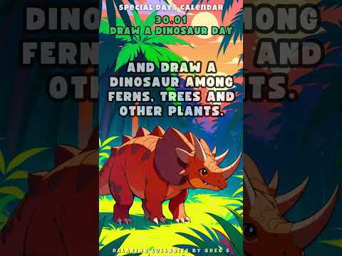 Draw A Dinosaur Day - Special Days Calendar - January 30