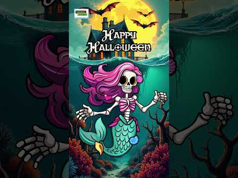 Happy Halloween short  - The deep sea skeleton dance for mermaids.