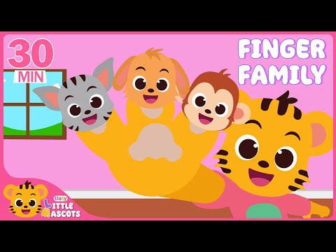 ✨Finger Family🖐️ + Hands In The Air + more Little Mascots Nursery Rhymes & Kids Songs