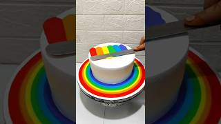 Rainbow 🌈 Cake #rainbowcake #rainyday #cake #cakeart #shorts #youtubeshorts #viralvideo #food