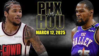 Phoenix Suns vs Houston Rockets Full Game Highlights - March 12, 2025 | NBA Regular Season