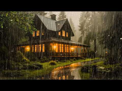 Heavy Rain on Roof to SLEEP Faster & Deeper - Sleeping Music for Deep Sleeping - ASMR