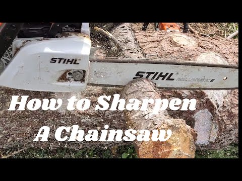 How To Sharpen a Chainsaw with a file. basic use and Maintenance: 138