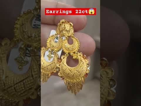 Earrings 22ct😱#earrings #gold #goldstyle #goldearrings #youtubeshorts #viralvideo #goldaccessories