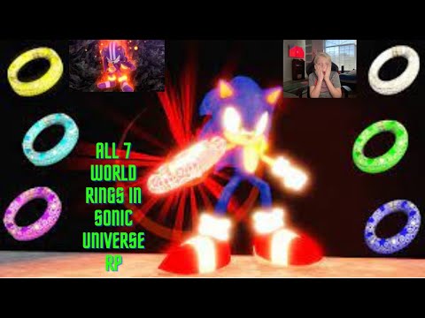 All 7 world rings in sonic universe rp (Flame of Judgement badge)