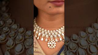 Beautiful Polki Choker Necklace #weddingjewellery #polkinecklace #choker #krishnajewellers