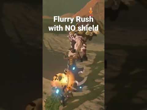 Flurry Rush with NO Shield Zelda Breath of The Wild #shorts #botw