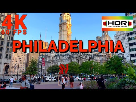 Beautiful Day in Philadelphia USA 4K HDR