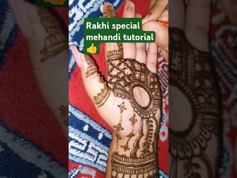 mehandi tutorial 👍for rakhi।। happy raksha Bandhan ❤️🤗#rakhimehandi #shorts #mehanditutorials #bhai